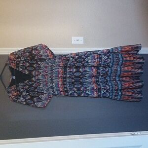 Midi Aztec print bohemian style dress from Old Navy size M